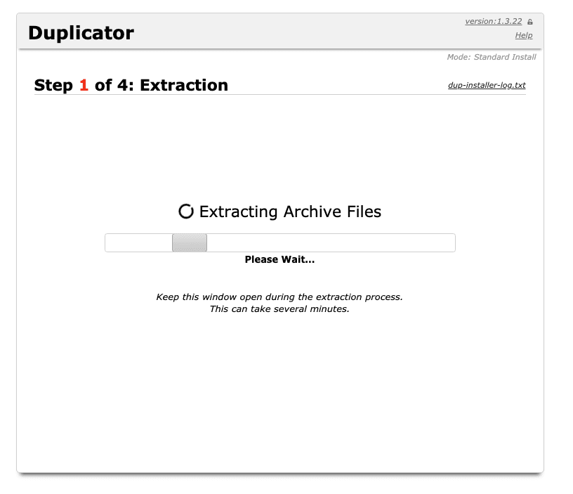 Installazione pacchetto, step 1 - estrazione